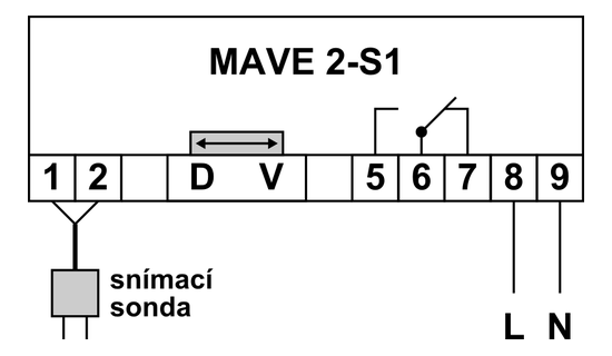 Schéma zapojení MAVE 2-S1